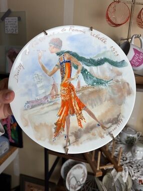 D'arceau Limoges Plate Daisy Flapper the Rebellious Woman 1925 Signed Plate